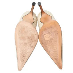 Versace Beige Croc Embossed Leather Pointed Toe Pumps Size 36 For Women 14 Versace Beige Croc Embossed Leather Pointed Toe Pumps Size 36 For Women -Versace Official Website luxury women versace used shoes p467089 001