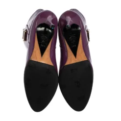 Versace Purple Patent Leather Medusa Ankle Boots Size 38.5 For Women 13 Versace Purple Patent Leather Medusa Ankle Boots Size 38.5 For Women -Versace Official Website luxury women versace used shoes p471704 001