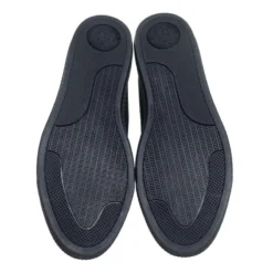 Versace Black Leather And Canvas High Top Sneakers Size 44 For Women -Versace Official Website luxury women versace used shoes p508850 1633761668 007