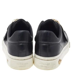 Versace Black Leather Medusa Embellished Velcro Strap Low Top Sneakers Size 37 For Women 12 Versace Black Leather Medusa Embellished Velcro Strap Low Top Sneakers Size 37 For Women -Versace Official Website luxury women versace used shoes p511865 1634102530 003