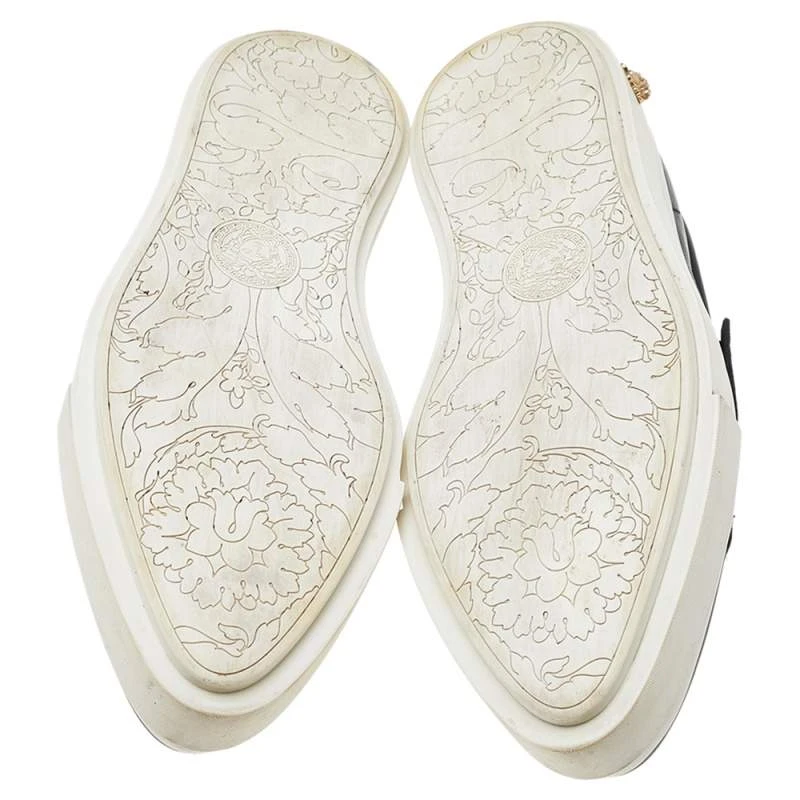 Versace Black Leather Medusa Embellished Velcro Strap Low Top Sneakers Size 37 For Women 6 Versace Black Leather Medusa Embellished Velcro Strap Low Top Sneakers Size 37 For Women - Image 6