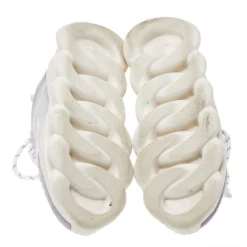 Versace White/Purple Suede And Leather Chain Reaction Sneakers Size 39.5 For Women -Versace Official Website luxury women versace used shoes p526576 008