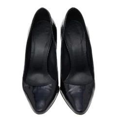 Versace Black Patent Leather Medusa Heel Pumps Size 36 For Women -Versace Official Website luxury women versace used shoes p534298 004