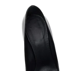 Versace Black Patent Leather Medusa Heel Pumps Size 36 For Women -Versace Official Website luxury women versace used shoes p534298 005