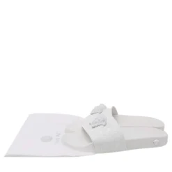 Versace White Rubber Medusa Slides Sandals Size 37 For Women -Versace Official Website luxury women versace used shoes p535921 1637039260 008