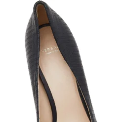 Versace Black Quilted Leather Peep Toe Pumps Size 38 For Women -Versace Official Website luxury women versace used shoes p542801 004