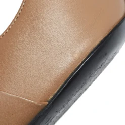 Versace Brown Leather Pointed Toe Pumps Size 40 For Women -Versace Official Website luxury women versace used shoes p551137 009