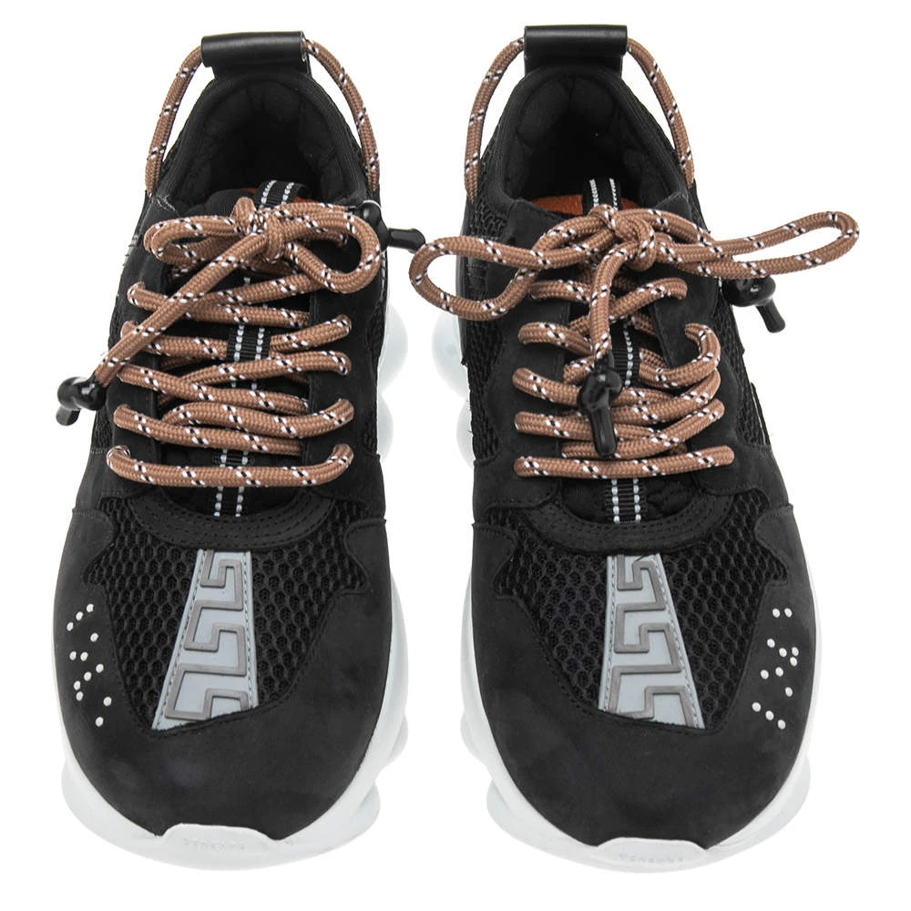 Versace Black Mesh And Nubuck Chain Reaction Sneakers Size 39 For Women 3 Versace Black Mesh And Nubuck Chain Reaction Sneakers Size 39 For Women - Image 3