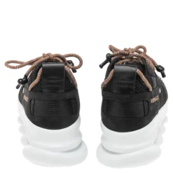 Versace Black Mesh And Nubuck Chain Reaction Sneakers Size 39 For Women 12 Versace Black Mesh And Nubuck Chain Reaction Sneakers Size 39 For Women -Versace Official Website luxury women versace used shoes p559610 003