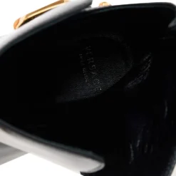 Versace Black Leather Medusa Ankle Length Boots Size 37 For Women -Versace Official Website luxury women versace used shoes p565825 008