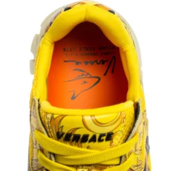 Versace Multicolor Leather And Mesh Flower Print Fur Lace Up Sneakers Size 38 For Women 14 Versace Multicolor Leather And Mesh Flower Print Fur Lace Up Sneakers Size 38 For Women -Versace Official Website luxury women versace used shoes p565844 006