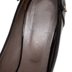 Versace Black Patent Leather Pointed Toe Pumps Size 38 For Women -Versace Official Website luxury women versace used shoes p586765 1645162151 005