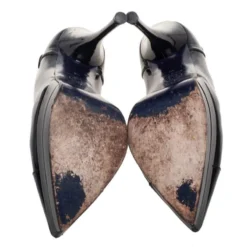 Versace Black Patent Leather Pointed Toe Pumps Size 38 For Women -Versace Official Website luxury women versace used shoes p586765 1645162164 009