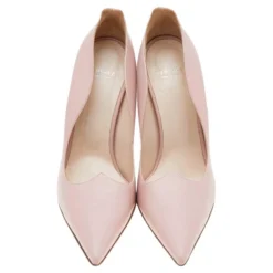 Versace Pink Leather Pointed Toe Pumps Size 40 For Women -Versace Official Website luxury women versace used shoes p596734 1645348958 004