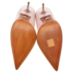 Versace Pink Leather Pointed Toe Pumps Size 40 For Women -Versace Official Website luxury women versace used shoes p596734 1645348972 008