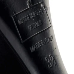 Versace Black Leather Wedge Criss Cross Platform Sandals Size 39 For Women -Versace Official Website luxury women versace used shoes p611323 006