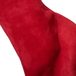 Versace Red Suede Platform Over The Knee Boots Size 39 For Women -Versace Official Website luxury women versace used shoes p616738 010