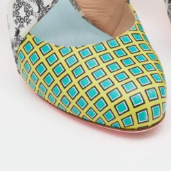 Versace Multicolor Printed Leather Criss Cross Slingback Sandals Size 37 For Women -Versace Official Website luxury women versace used shoes p622591 005