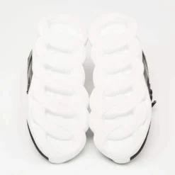 Versace Black Suede And Mesh Chain Reaction Sneakers Size 40 For Women -Versace Official Website luxury women versace used shoes p635267 007