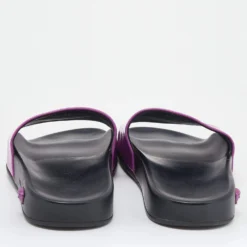 Versace Pink Leather Medusa Flat Slide Sandals Size 39 For Women -Versace Official Website luxury women versace used shoes p638791 007