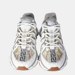 Versace White Wmns Trigreca Barocco Print Sneaker EU 38 For Women -Versace Official Website luxury women versace used shoes p651352 001