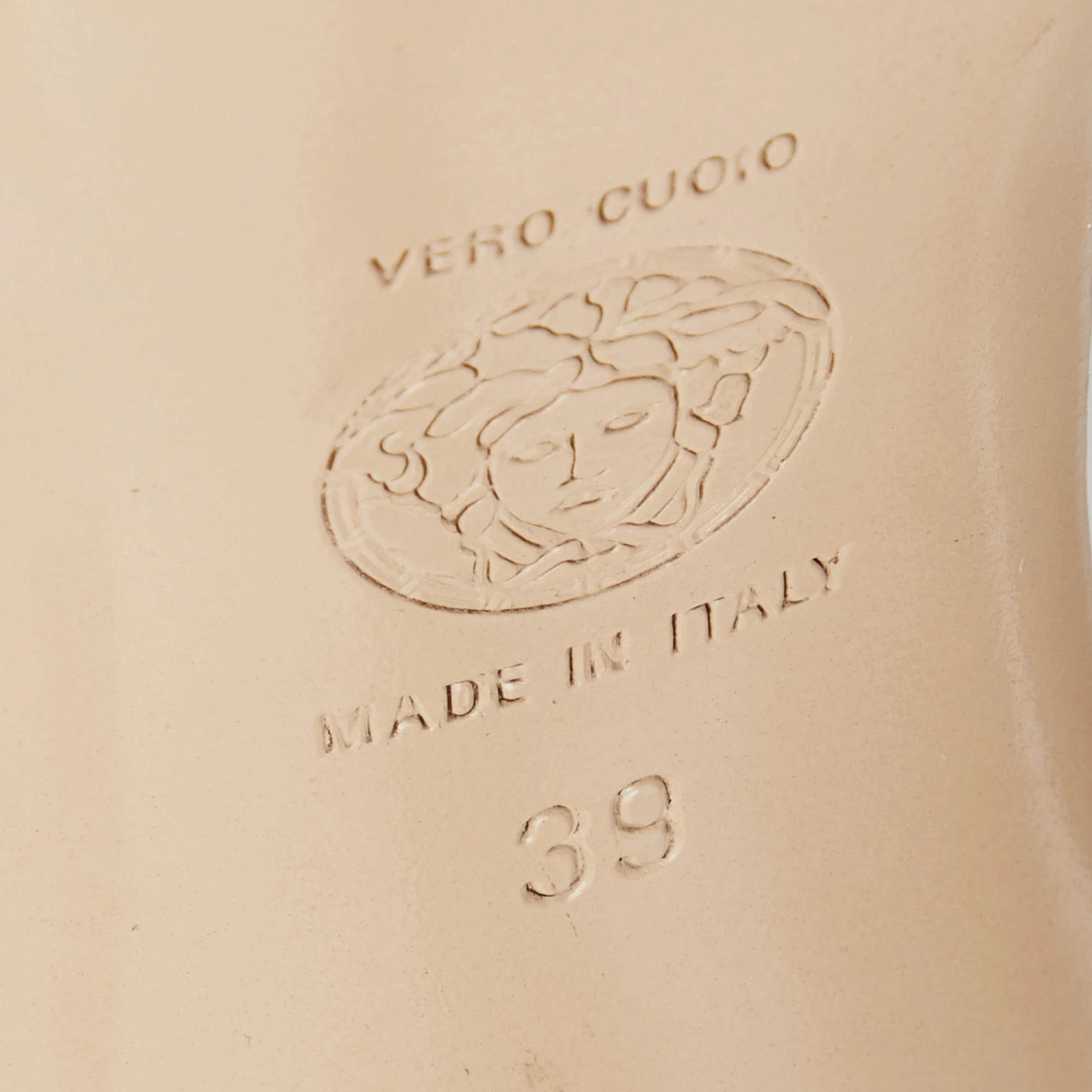 Versace White Leather Cutout Calf Length Sandals 39 For Women 8 Versace White Leather Cutout Calf Length Sandals 39 For Women - Image 8