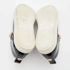 Versace Black Patent Leather Medusa Head Embellished Low Top Sneakers Size 38 For Women -Versace Official Website luxury women versace used shoes p674813 008