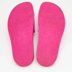 Versace Fuchsia Rubber Palazzo Pool Slides Size 41 For Women -Versace Official Website luxury women versace used shoes p675457 010