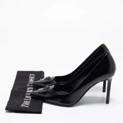 Versace Black Patent Leather Medusa Pumps Size 37 For Women -Versace Official Website luxury women versace used shoes p681750 008