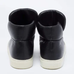 Versace Black Leather Medusa Palazzo Slip On High Top Sneakers Size 40 For Women -Versace Official Website luxury women versace used shoes p683251 003