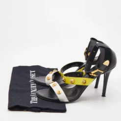 Versace Multicolor Leather Medusa Open Toe Ankle Strap Sandals Size 39 For Women -Versace Official Website luxury women versace used shoes p684751 001