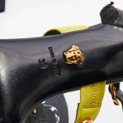 Versace Multicolor Leather Medusa Open Toe Ankle Strap Sandals Size 39 For Women -Versace Official Website luxury women versace used shoes p684751 009