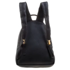 Versace Black Leather Studded Medusa Backpack For Women -Versace Official Website luxury women versace used travel p111947 004