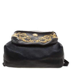Versace Black Leather Studded Medusa Backpack For Women -Versace Official Website luxury women versace used travel p111947 006