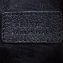 Versace Black Leather Studded Medusa Backpack For Women -Versace Official Website luxury women versace used travel p111947 008