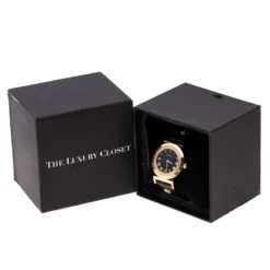 Versace Black Gold Tone Stainless Steel Vanity P5Q Women's Wristwatch 35 Mm For Women -Versace Official Website luxury women versace used watches p133069 006