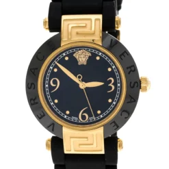 Versace Black Gold Plated Steel Ceramic Reve 92Q Women's Wristwatch 35 Mm For Women -Versace Official Website luxury women versace used watches p149976 0003