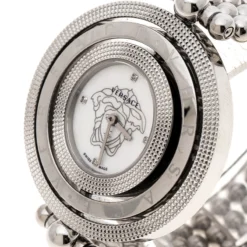 Versace Mother Of Pearl Stainless Steel Eon 80Q Women's Wristwatch 39 Mm For Women -Versace Official Website luxury women versace used watches p150750 0003