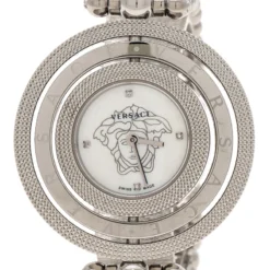 Versace Mother Of Pearl Stainless Steel Eon 80Q Women's Wristwatch 39 Mm For Women -Versace Official Website luxury women versace used watches p150750 0004