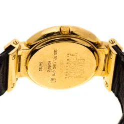 Gianni Versace Signature Medusa Gold Plated Leather Women's Wristwatch 30MM For Women -Versace Official Website luxury women versace used watches p158078 0004