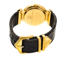 Gianni Versace Signature Medusa Gold Plated Leather Women's Wristwatch 30MM For Women -Versace Official Website luxury women versace used watches p158078 0005
