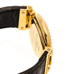 Gianni Versace Signature Medusa Gold Plated Leather Women's Wristwatch 30MM For Women -Versace Official Website luxury women versace used watches p158078 0007