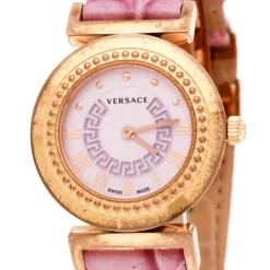 Versace Purple Gold Tone Stainless Steel Vanity P5Q Women's Wristwatch 35 Mm For Women 10 Versace Purple Gold Tone Stainless Steel Vanity P5Q Women's Wristwatch 35 Mm For Women -Versace Official Website luxury women versace used watches p176645 002