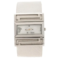 Versace Mother Of Pearl Stainless Steel Beauville VSQ99 Women's Wristwatch 38 Mm For Women