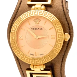 Versace Rose Gold Plated Stainless Steel V Signature VLA Women's Wristwatch 35 Mm For Women -Versace Official Website luxury women versace used watches p204565 002