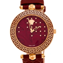 Versace Red Rose Gold Plated Stainless Steel Vanitas K7Q Women's Wristwatch 40 Mm For Women 10 Versace Red Rose Gold Plated Stainless Steel Vanitas K7Q Women's Wristwatch 40 Mm For Women -Versace Official Website luxury women versace used watches p229787 001