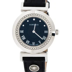 Versace Black Stainless Steel Vanity P5Q Women's Wristwatch 35 Mm For Women -Versace Official Website luxury women versace used watches p233392 008