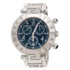 Versace Black Stainless Steel Reve 68C Chronograph Women's Wristwatch 40 Mm For Women