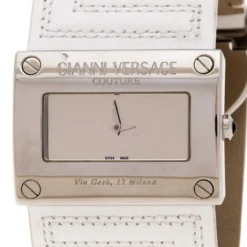 Gianni Versace Silver Stainless Steel V-Couture 71O Women's Wristwatch 40MM For Women -Versace Official Website luxury women versace used watches p243340 003