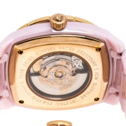Versace Mother Of Pearl Pink Ceramic Pink Sapphire Rose Gold Plated Stainless Steel DV One A360022 Women's Wristwatch 40 Mm For Women -Versace Official Website luxury women versace used watches p246455 001